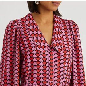 Diane Von Furstenberg Nikita printed crepe top